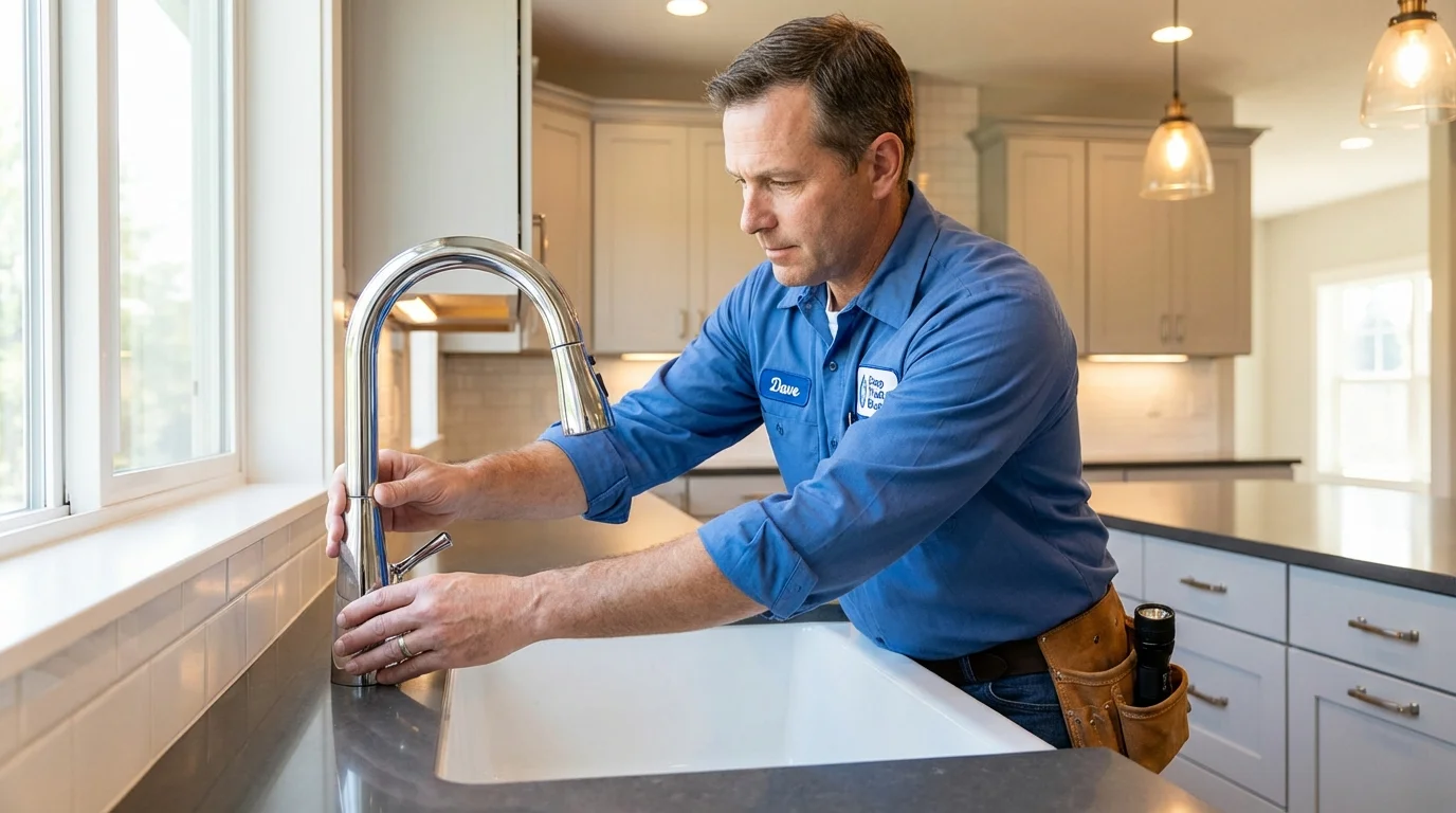 Kitchen faucet installation by Johns Plumbing LLC in Kearny